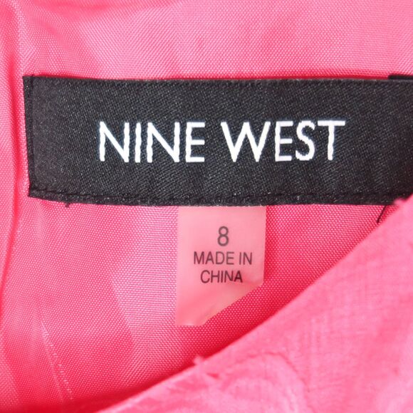 Nine West Womens Short Dress Size 8 Pink Floral Barbie‎ Wedding Vacation Resort - Picture 3 of 11